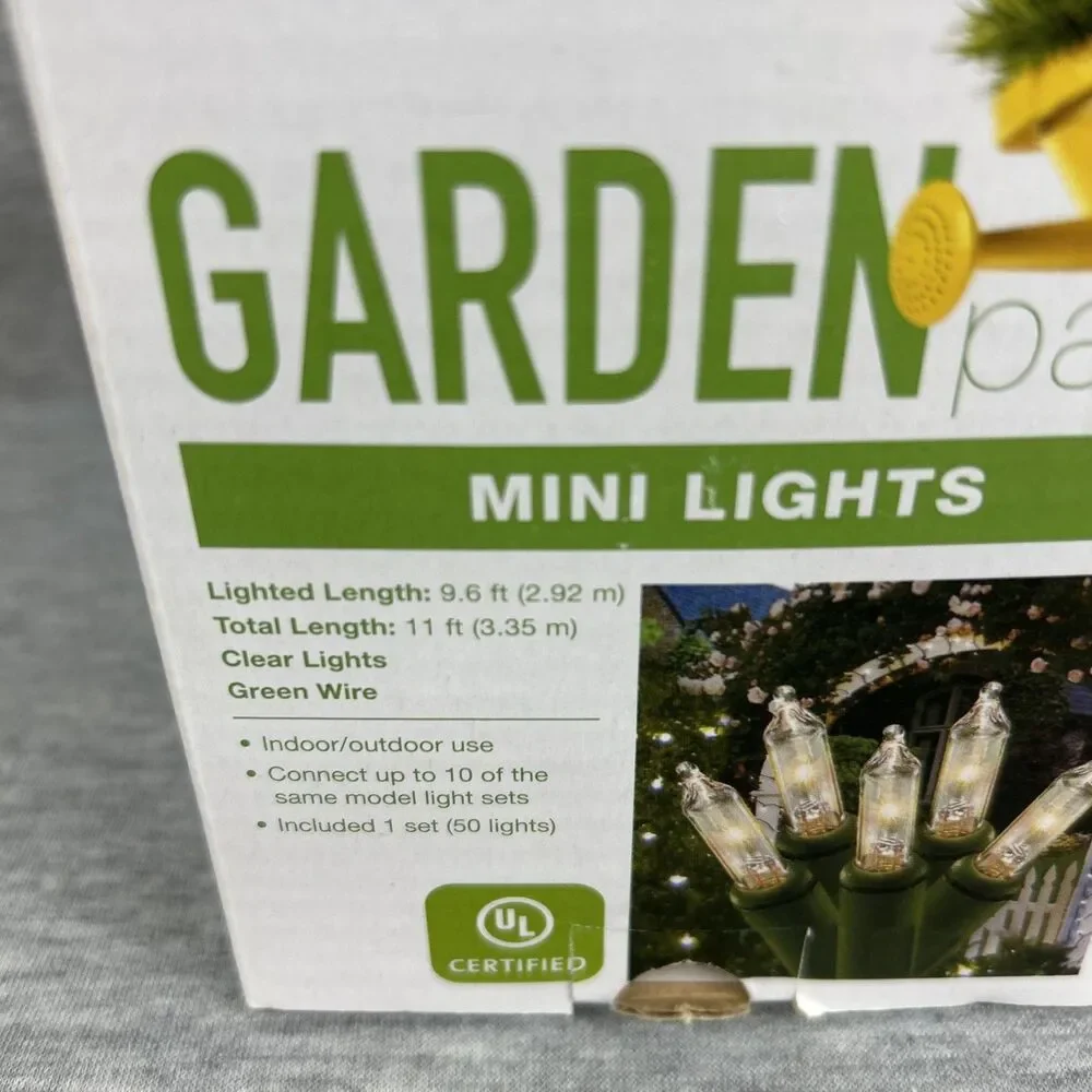 BNIP-Garden Party Mini Lights - 50 Lights Each - New - Indoor Outdoor Pack of 2 - Picture 4 of 10
